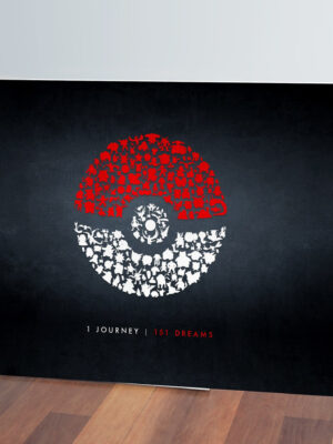 Cuadro Pokeball Pokemon Go 427 30x40 Mdf Memoestampados