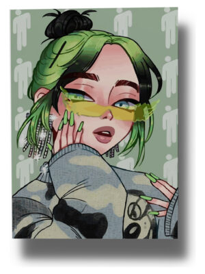Cuadro Billie Eilish 506 40x53 Mdf Memoestampados