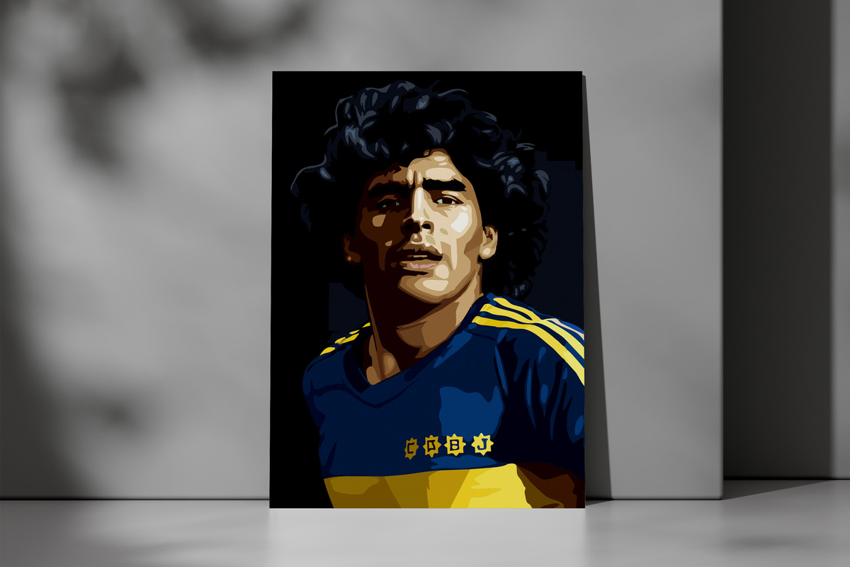 Cuadro Diego Maradona 449 40x53 Mdf Memoestampados - Imagen 3