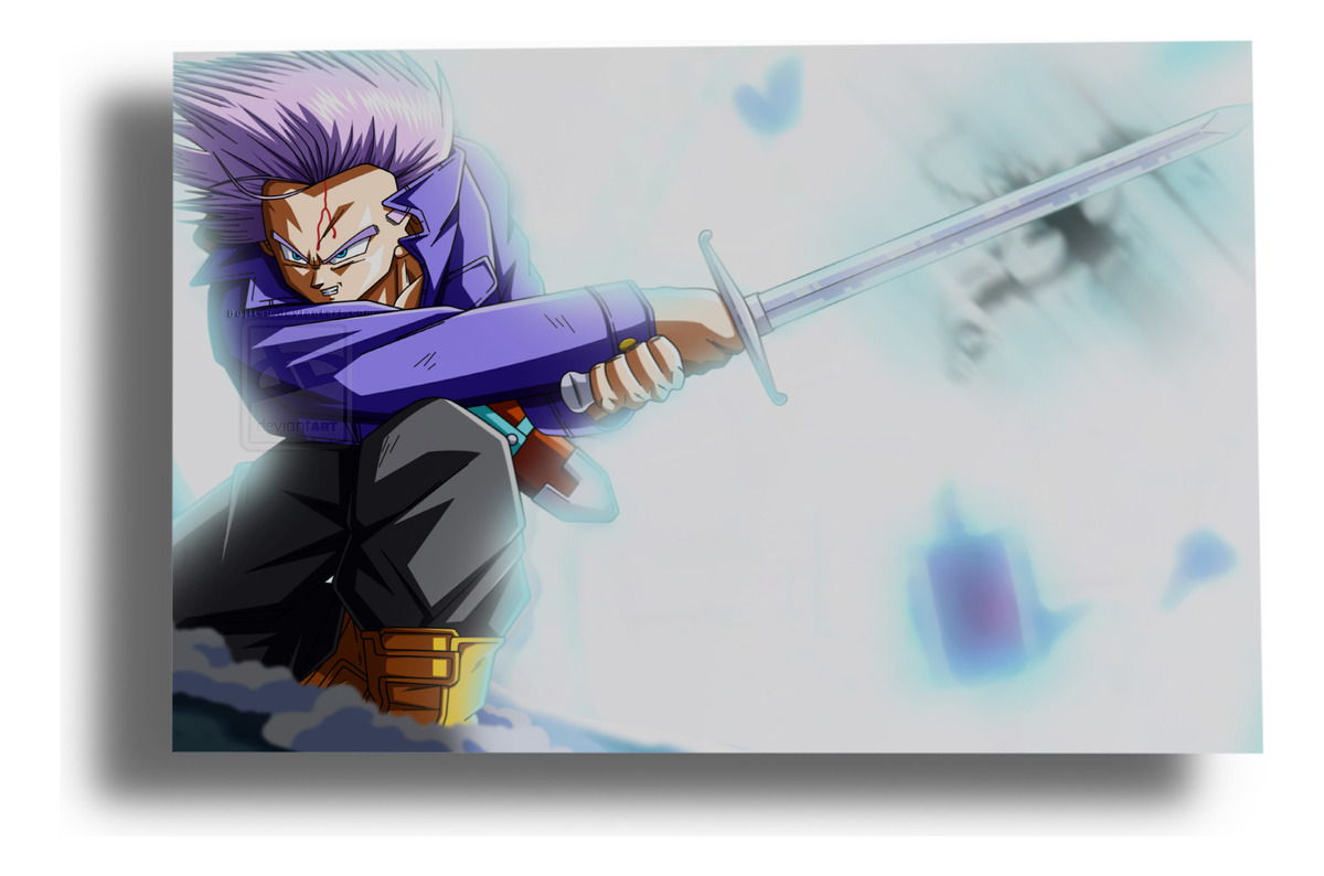 Cuadro Dragon Ball Trunks 365 40x53 Mdf Memoestampados