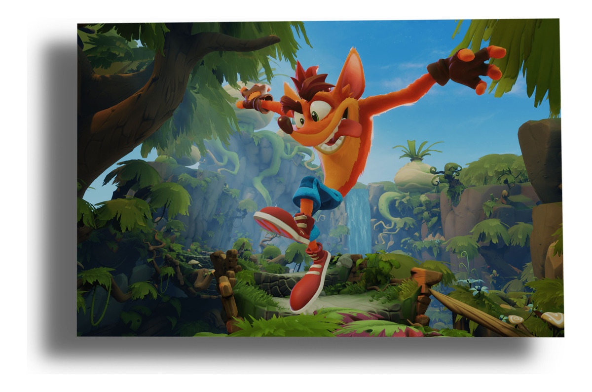 Cuadro Crash Bandicoot 152 40x53 Mdf Memoestampados