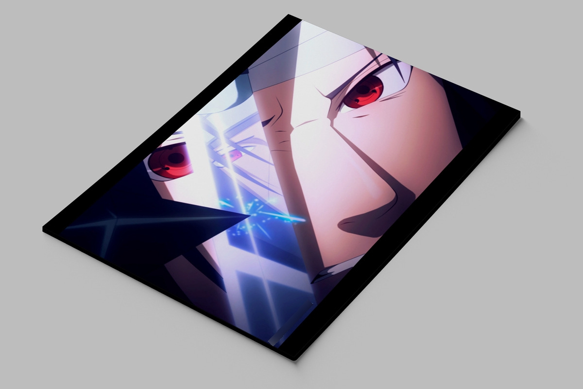 Cuadro Naruto, Uchiha, Kunai 56 50x70 Mdf Memoestampados - Imagen 2