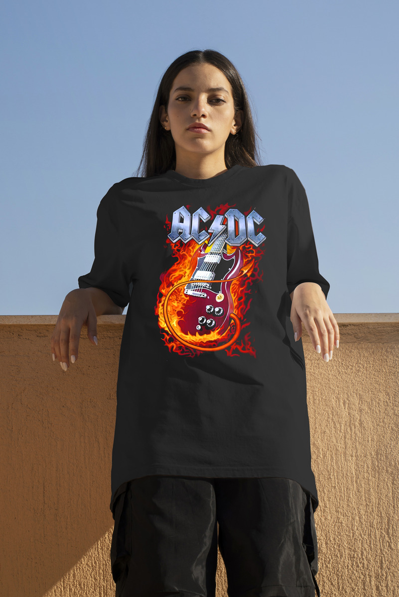 Remera: Ac Dc Guitarra Rock Musica Memoestampados - Imagen 3