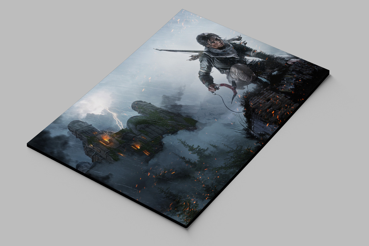 Cuadro Tomb Raider 383 40x53 Mdf Memoestampados - Imagen 2