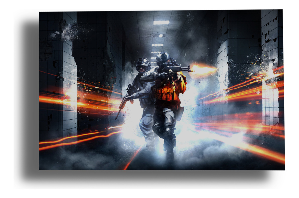 Cuadro Battlefield 3 440 40x53 Mdf Memoestampados
