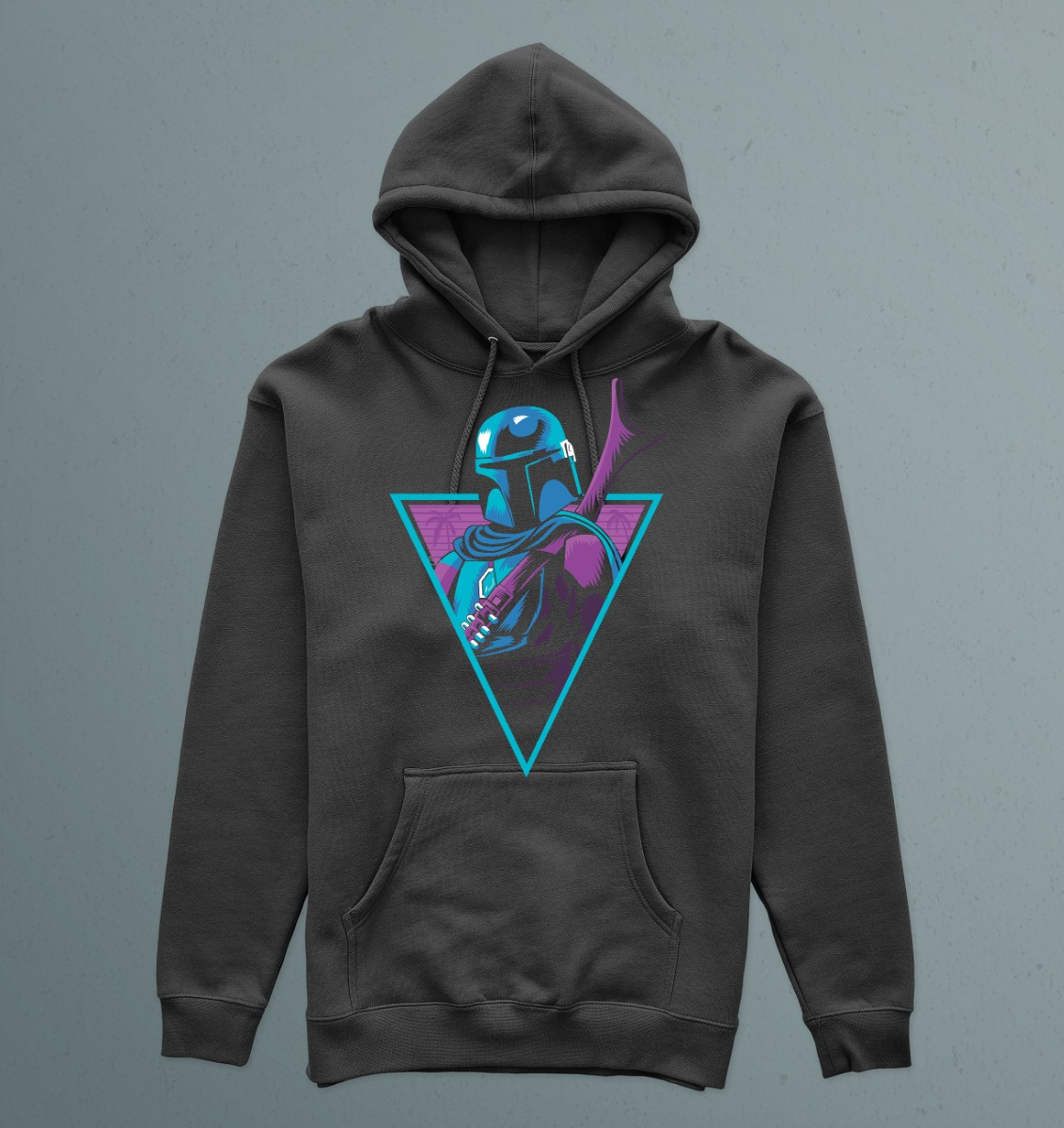 Canguro The Mandalorian Retro Neon Memoestampados - Imagen 2