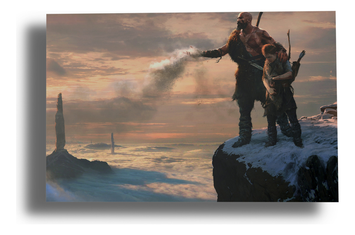 Cuadro God Of War Dios Guerra 68 70x100 Mdf Memoestampados