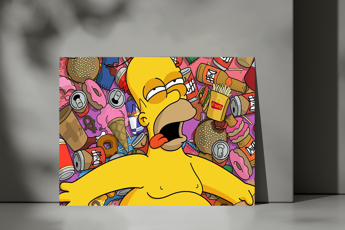 Cuadro Homero Simpson 521 70x100 Mdf Memoestampados - Imagen 3