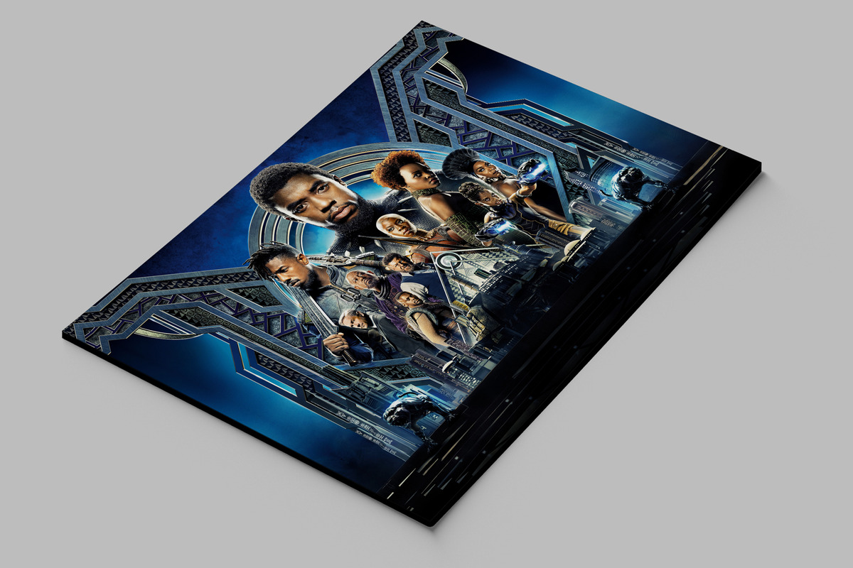 Cuadro Black Panther 395 40x53 Mdf Memoestampados - Imagen 2