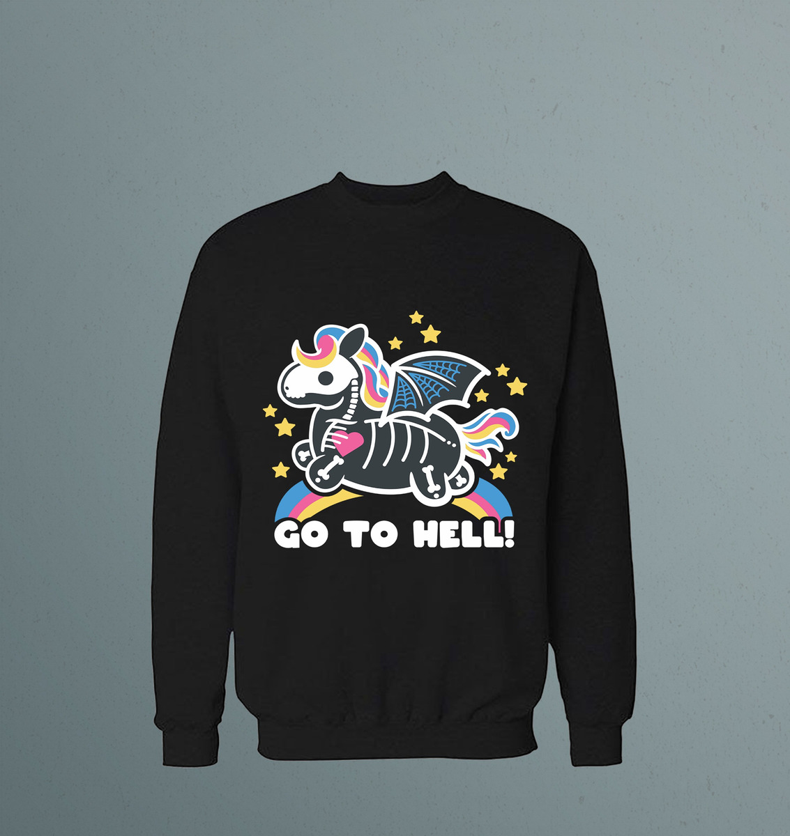 Buzo Go To Hell Kawai Memoestampados - Imagen 2
