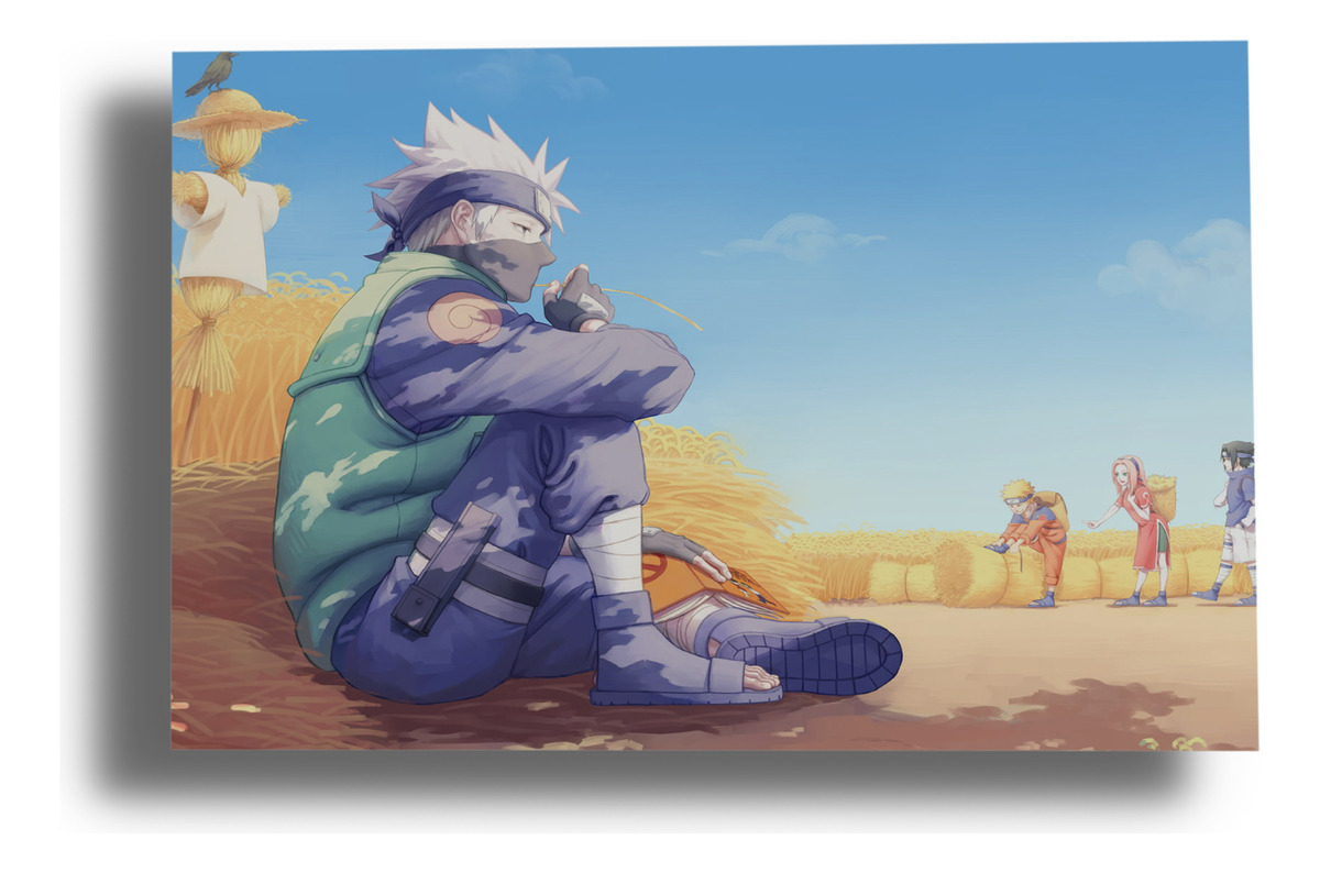 Cuadro Kakashi Naruto Hatake 35 40x53 Mdf Memoestampados