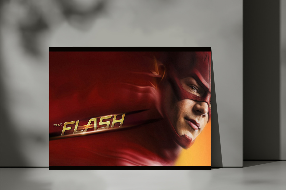 Cuadro Flash Barry Allen 77 40x53 Mdf Memoestampados - Imagen 3