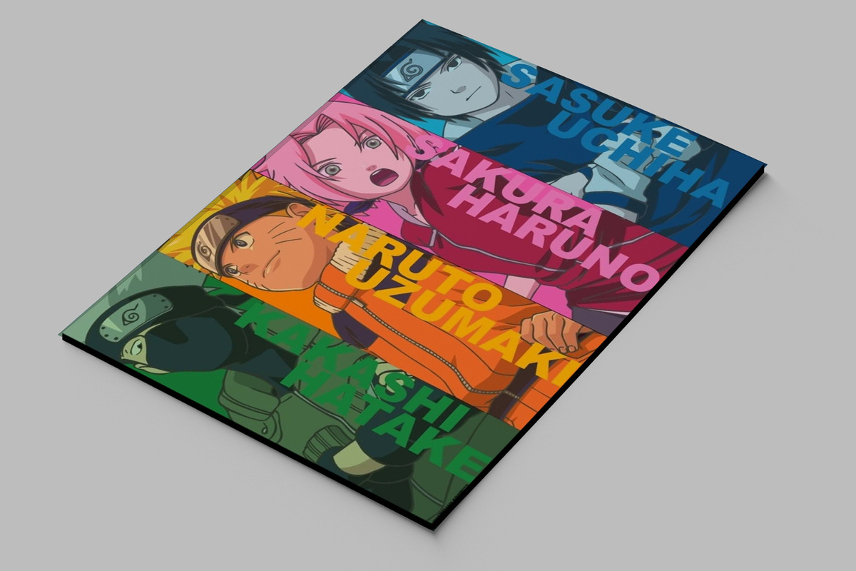 Cuadro Naruto, Sasuke, Sakura 48 40x53 Mdf Memoestampados - Imagen 2
