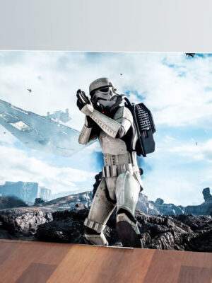 Cuadro Star Wars Battlefron 610 40x53 Mdf Memoestampados