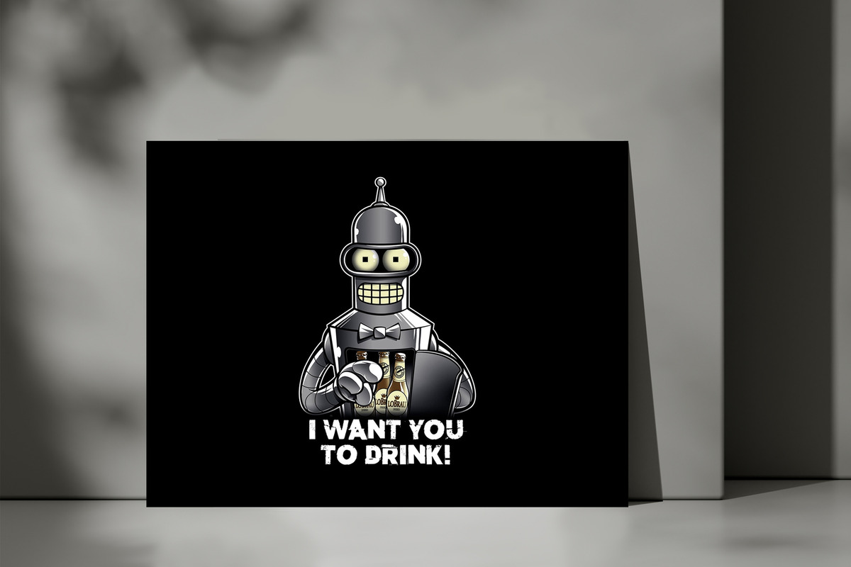 Cuadro Bender Futurama 85 40x53 Mdf Memoestampados - Imagen 3