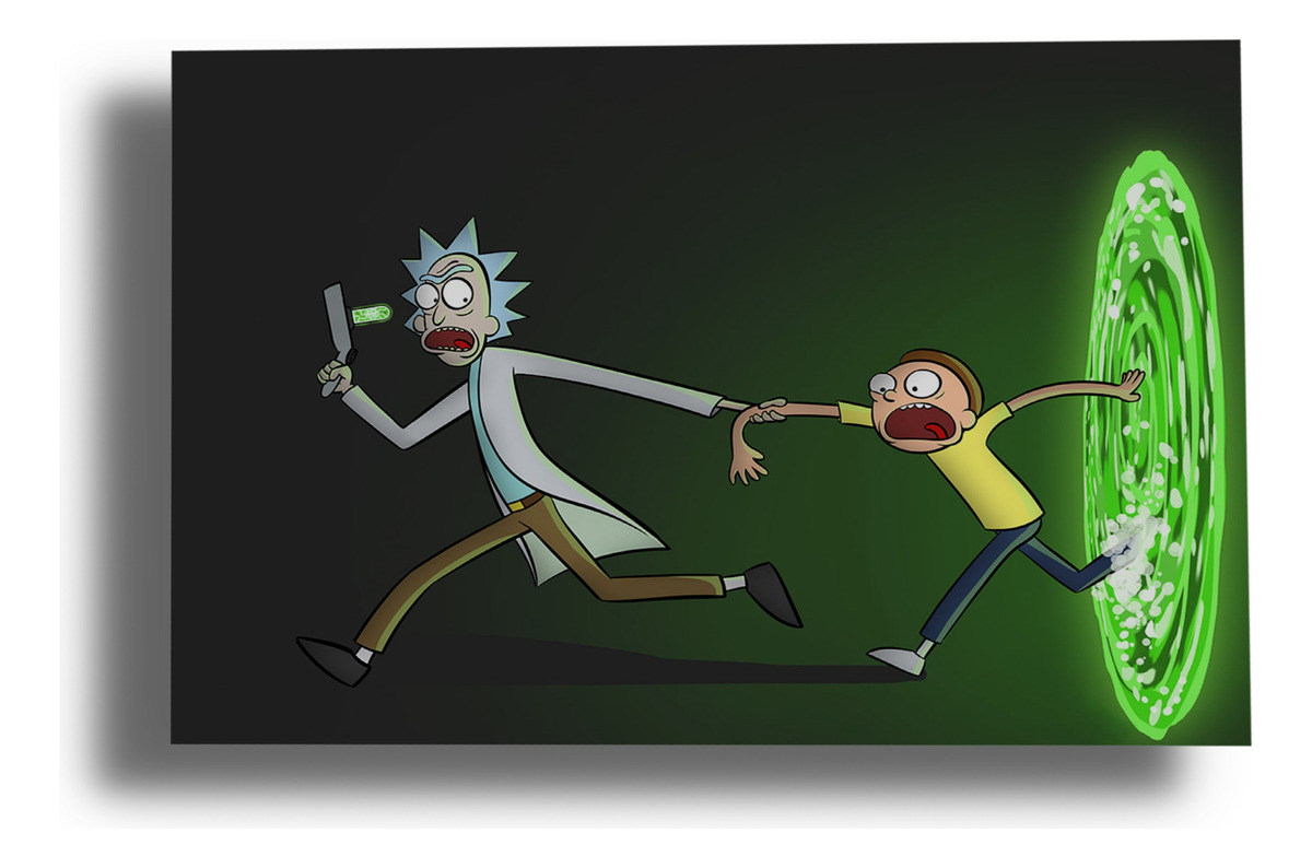 Cuadro 302 Rick And Morty 70x100 Mdf Memoestampados