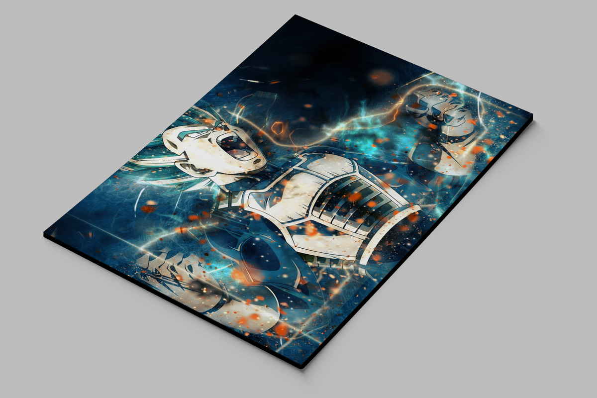 Cuadro Dragon Ball Z Vegeta 128 40x53 Mdf Memoestampados - Imagen 2