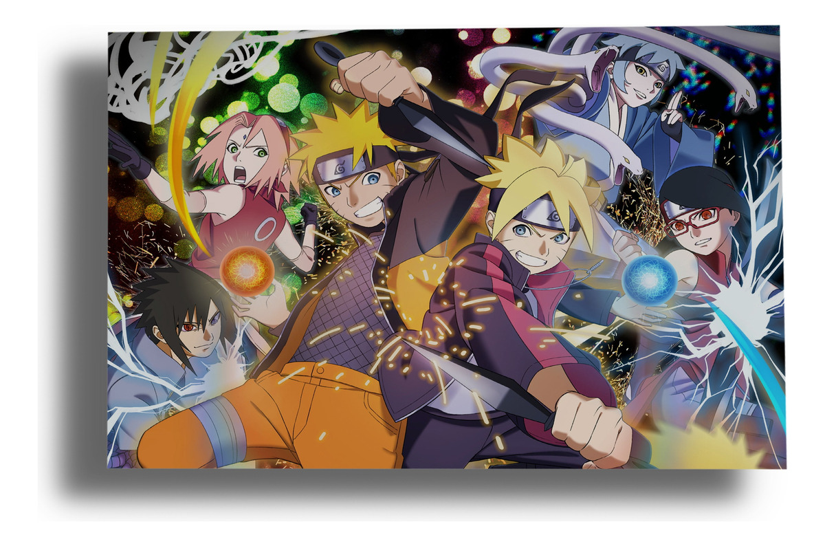 Cuadro Naruto, Boruto Uzumaki 44 40x53 Mdf Memoestampados