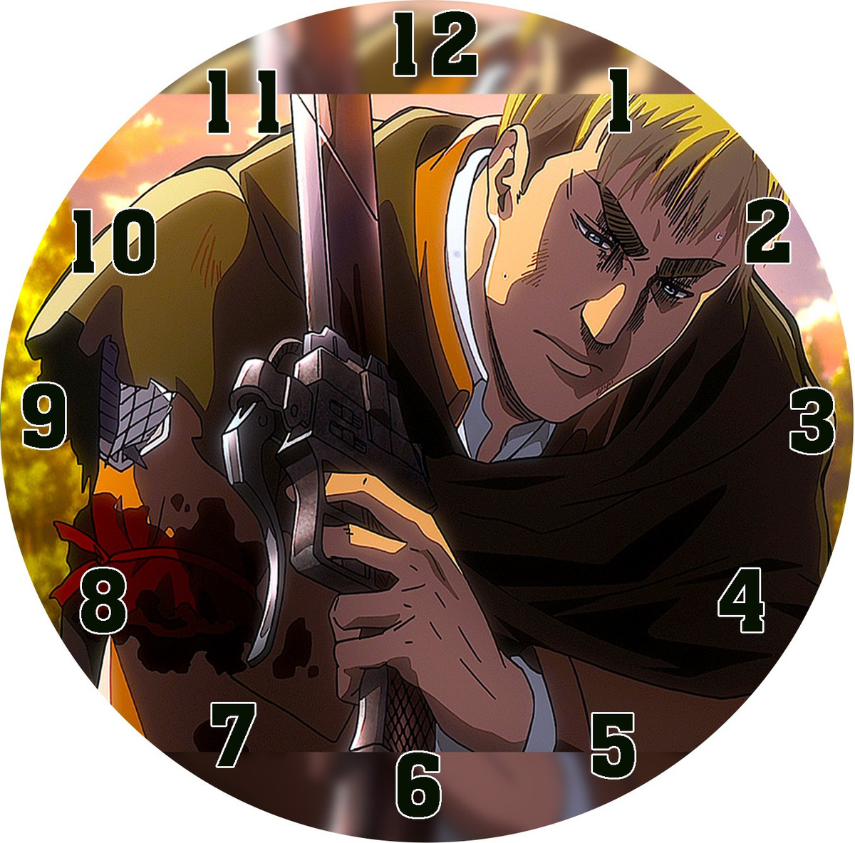 Reloj Mdf 3mm 40 Cm Diametro Ataque De Titanes Attack 17