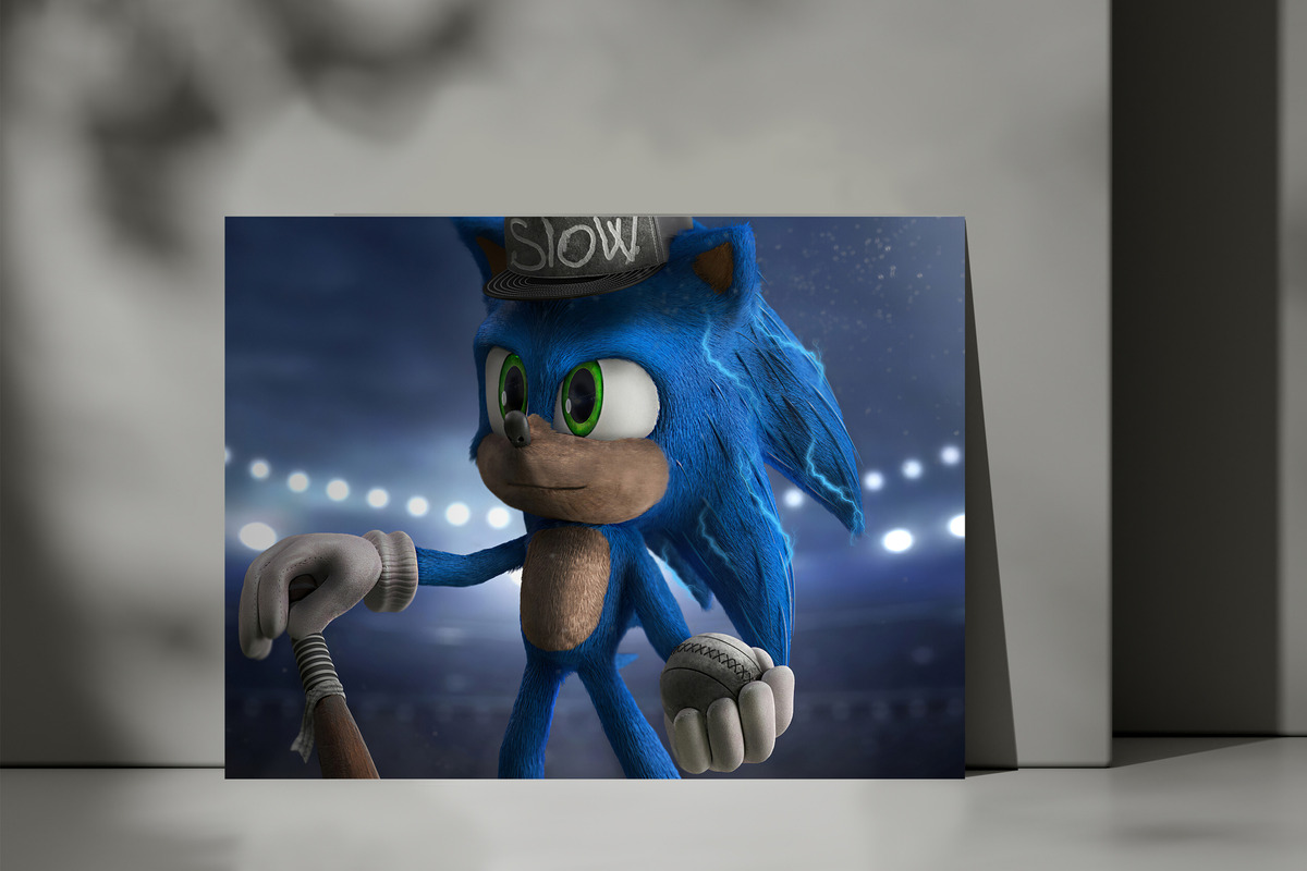Cuadro Sonic The Hedgehog 171 70x100 Mdf Memoestampados - Imagen 3