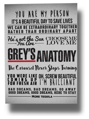 Cuadro Greys Anatomy 517 50x70 Lienzo Memoestampados