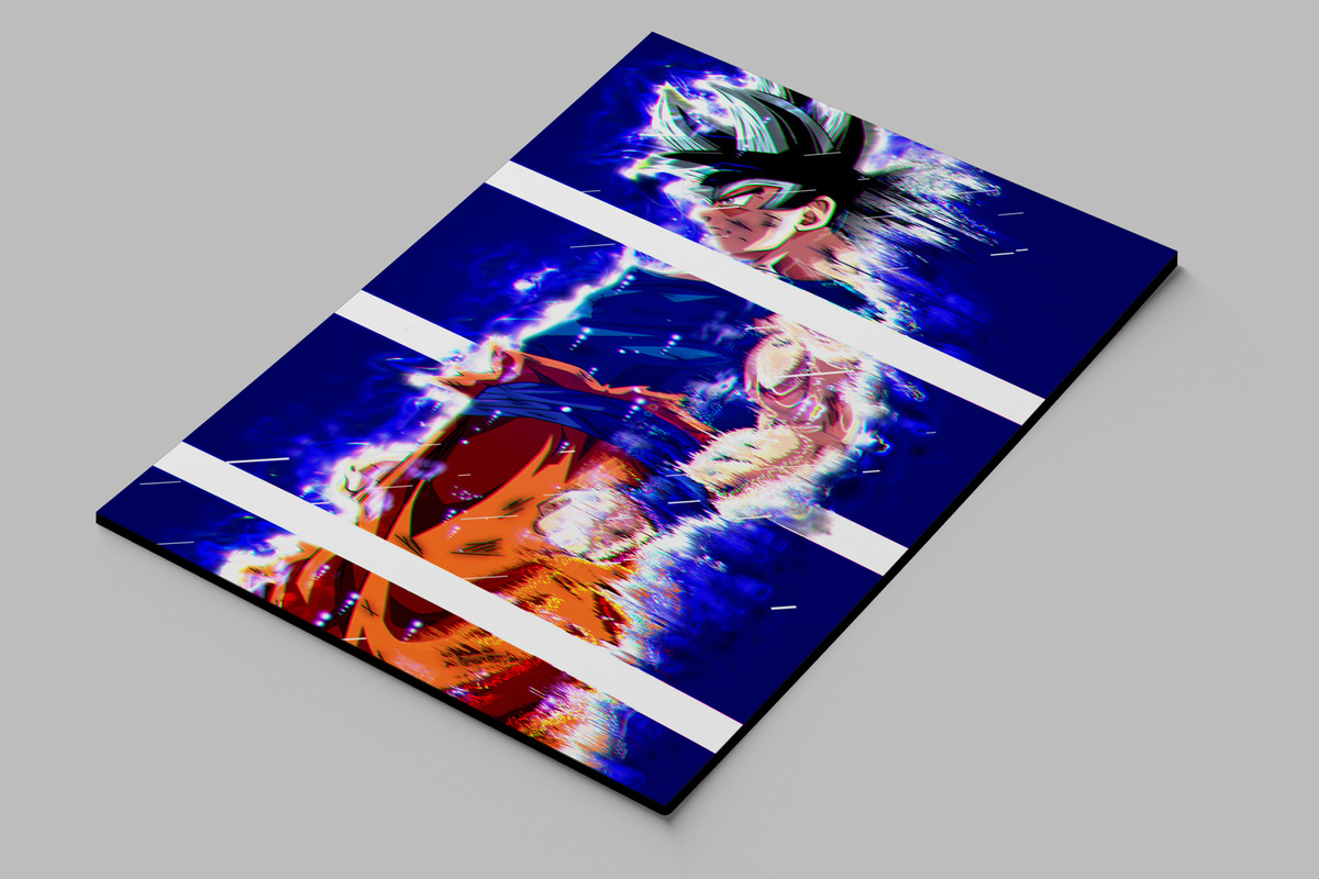 Cuadro 204 Dbz Goku Ultrainstinct 70x100 Mdf Memoestampados - Imagen 2