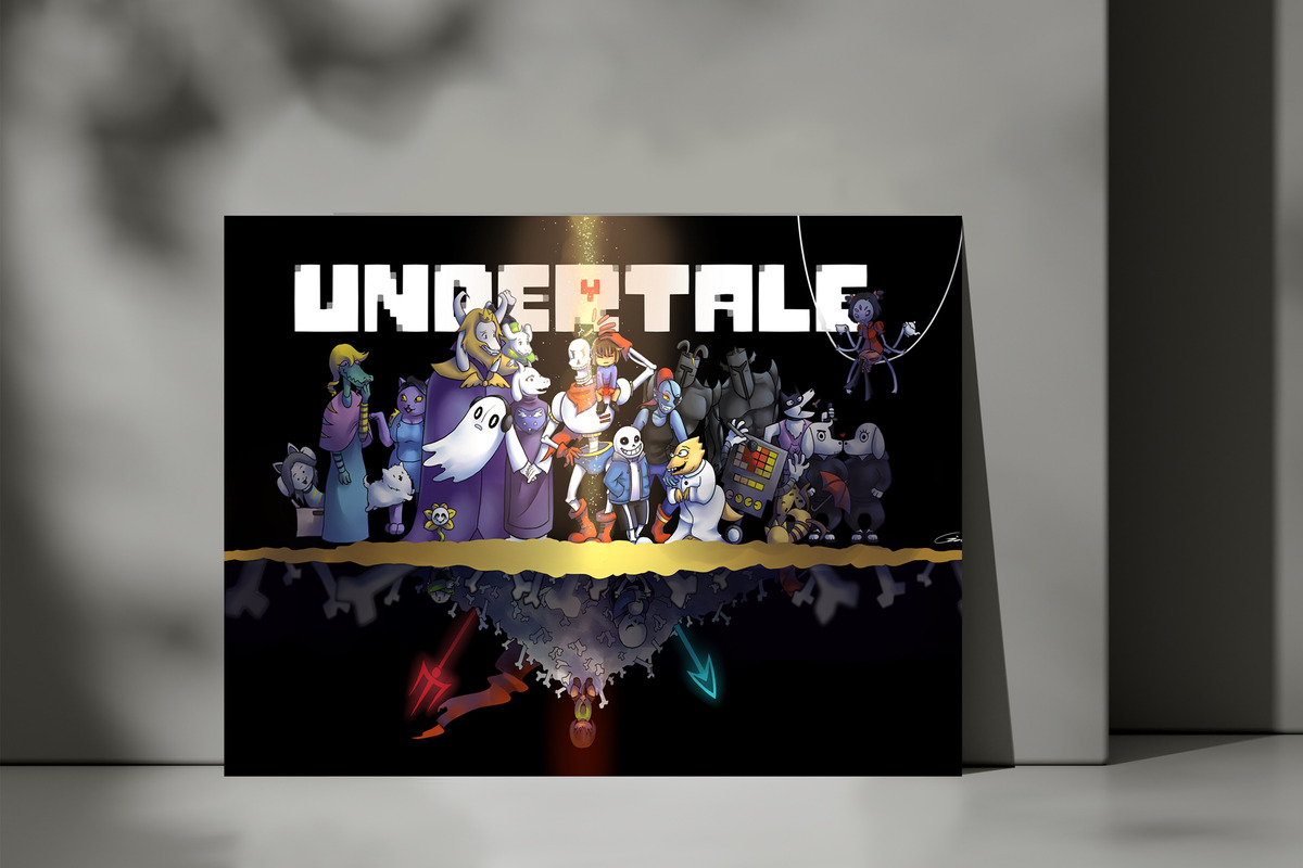 Cuadro Undertale 563 50x70 Mdf Memoestampados - Imagen 3