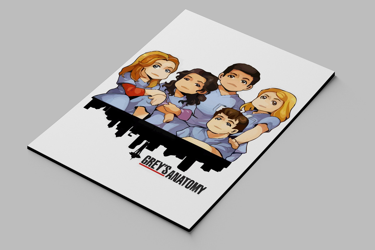 Cuadro Greys Anatomy 504 40x53 Mdf Memoestampados - Imagen 2
