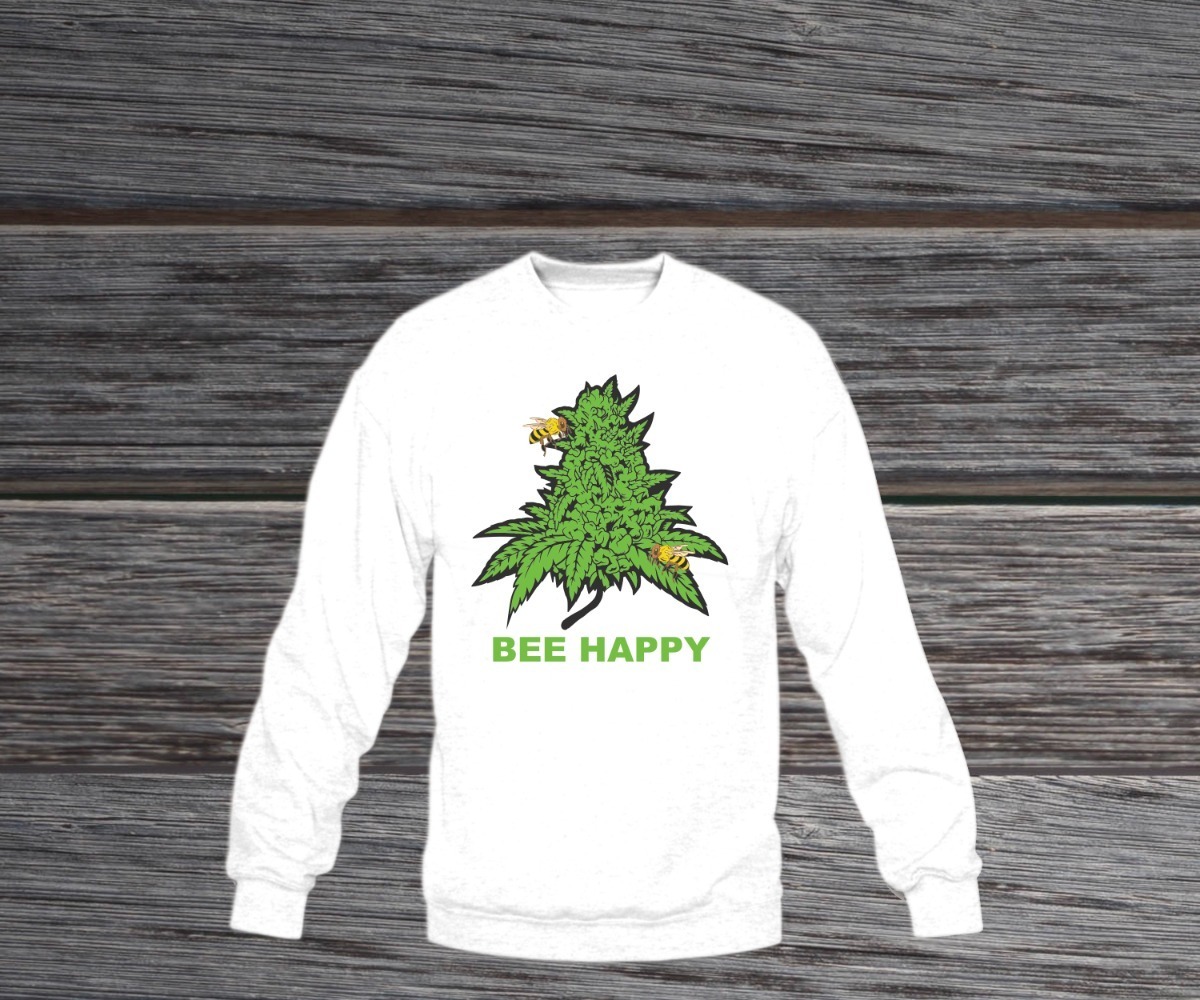 Buzo: Bee Happy Weed Memoestampados - Imagen 4