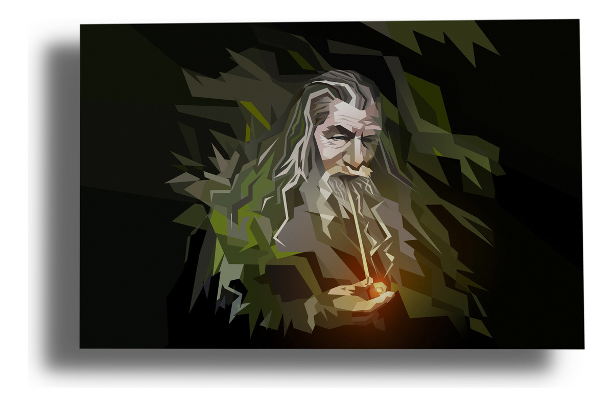 Cuadro Gandalf Señor Anillo 357 50x70 Lienzo Memoestampados