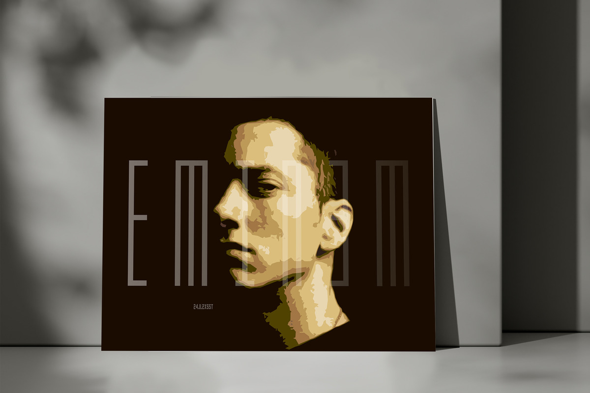 Cuadro 323 Eminem 40x53 Mdf Memoestampados - Imagen 3