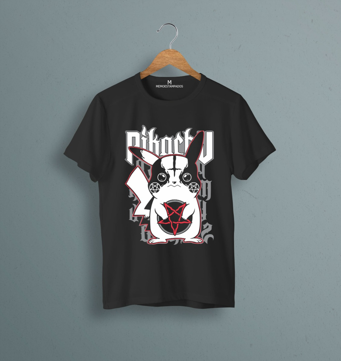 Remera: Picachu Heavy Metal Memoestampados - Imagen 5