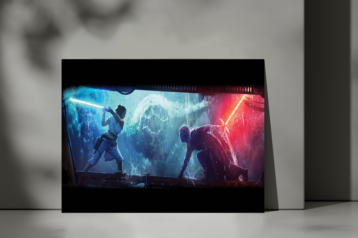 Cuadro 278 Star Wars Rey Kylo Ren 50x70 Mdf Memoestampados - Imagen 3