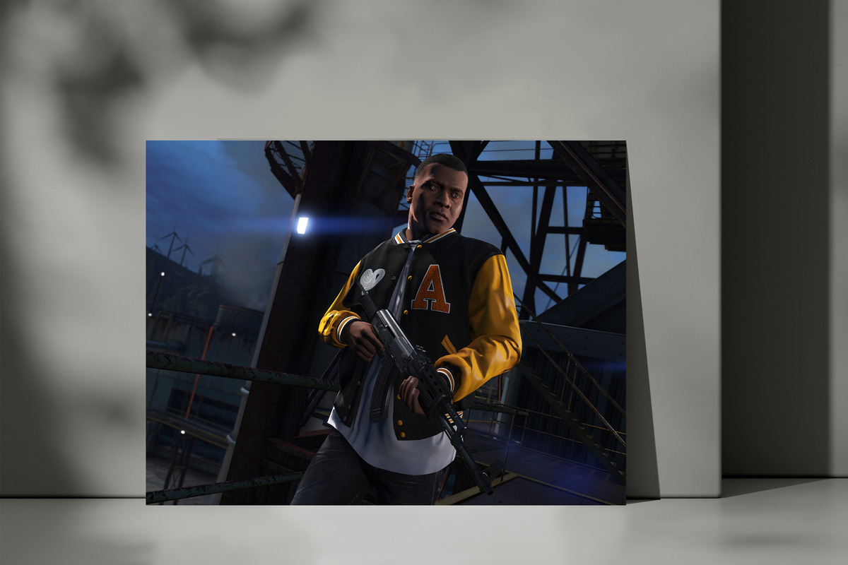 Cuadro Gta Five V 582 40x53 Mdf Memoestampados - Imagen 3