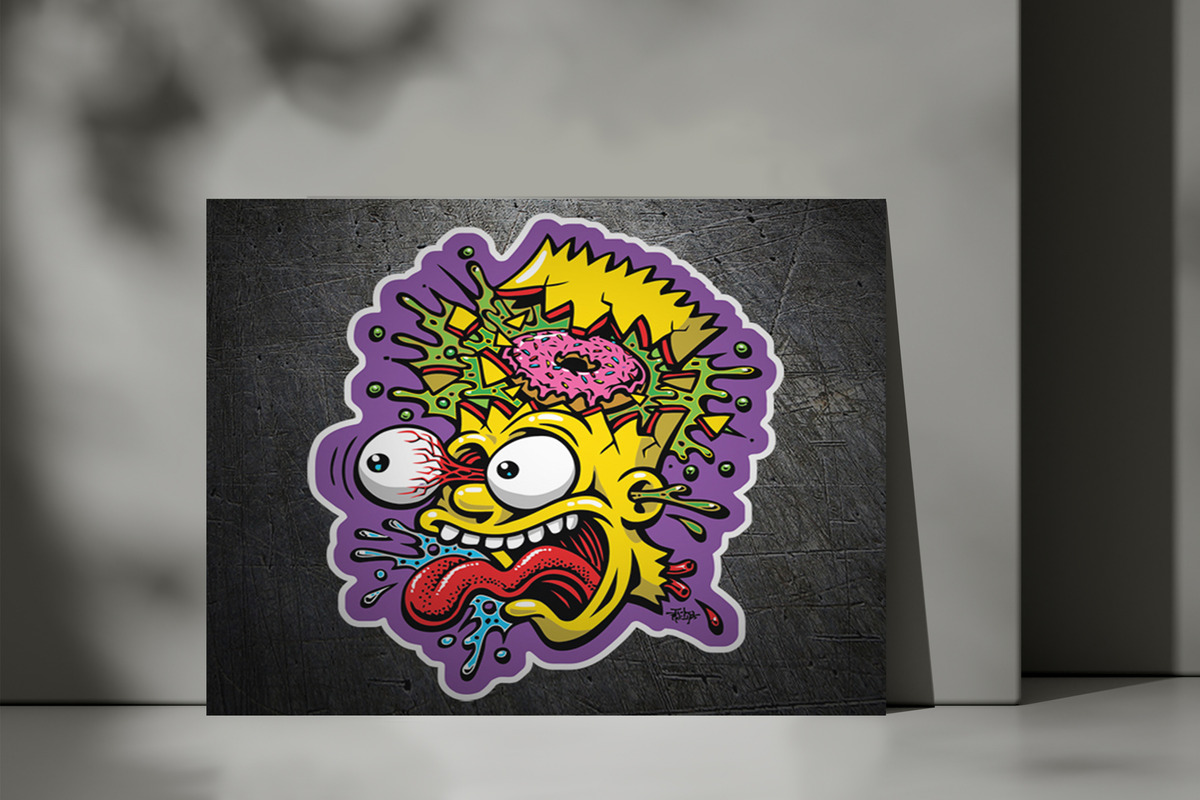 Cuadro Bart Simpson 496 40x53 Mdf Memoestampados - Imagen 3