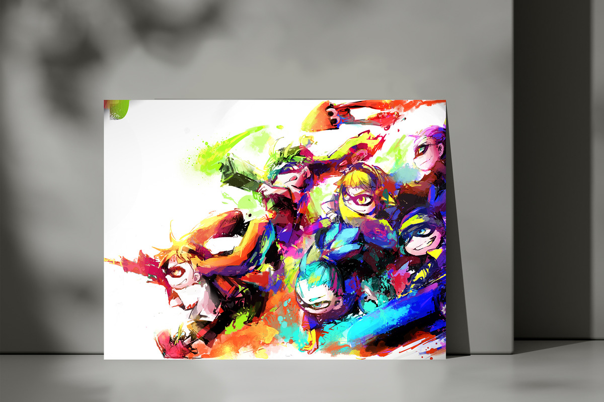 Cuadro Gun Inkling Squid 373 50x70 Lienzo Memoestampados - Imagen 3