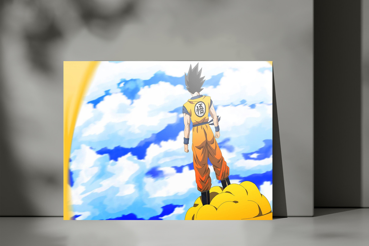 Cuadro Dragon Ball Z Son Goku 132 40x53 Mdf Memoestampados - Imagen 3