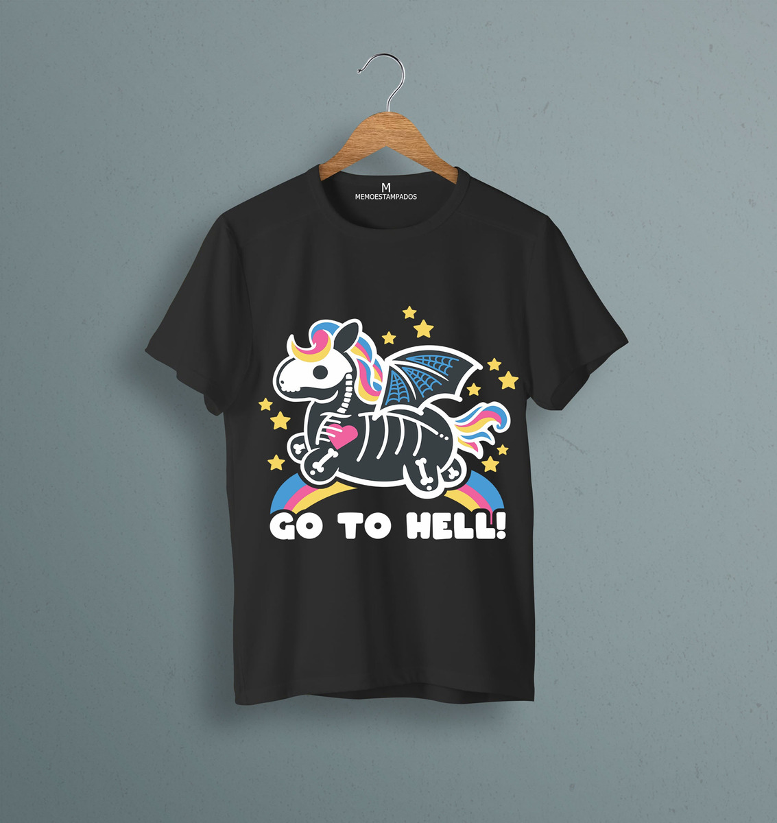 Remera: Go To Hell Kawai Memoestampados - Imagen 5