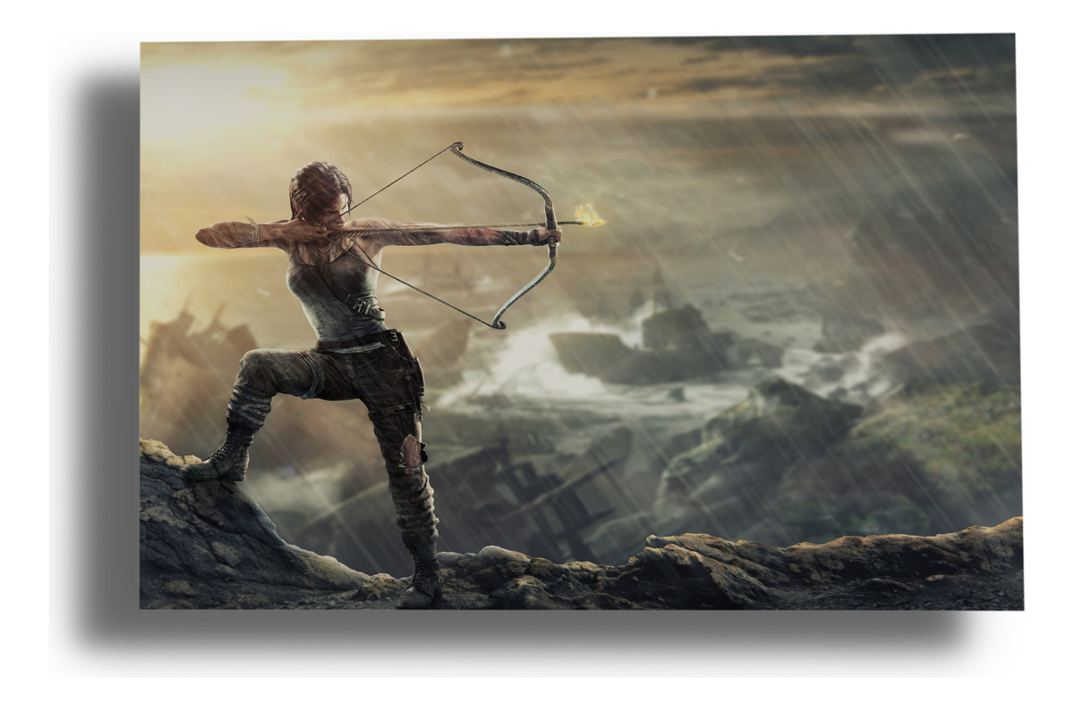 Cuadro 321 Tomb Raider 70x100 Mdf Memoestampados