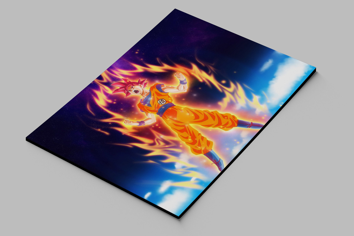 Cuadro 266 Goku Dragon Ball 70x100 Mdf Memoestampados - Imagen 2