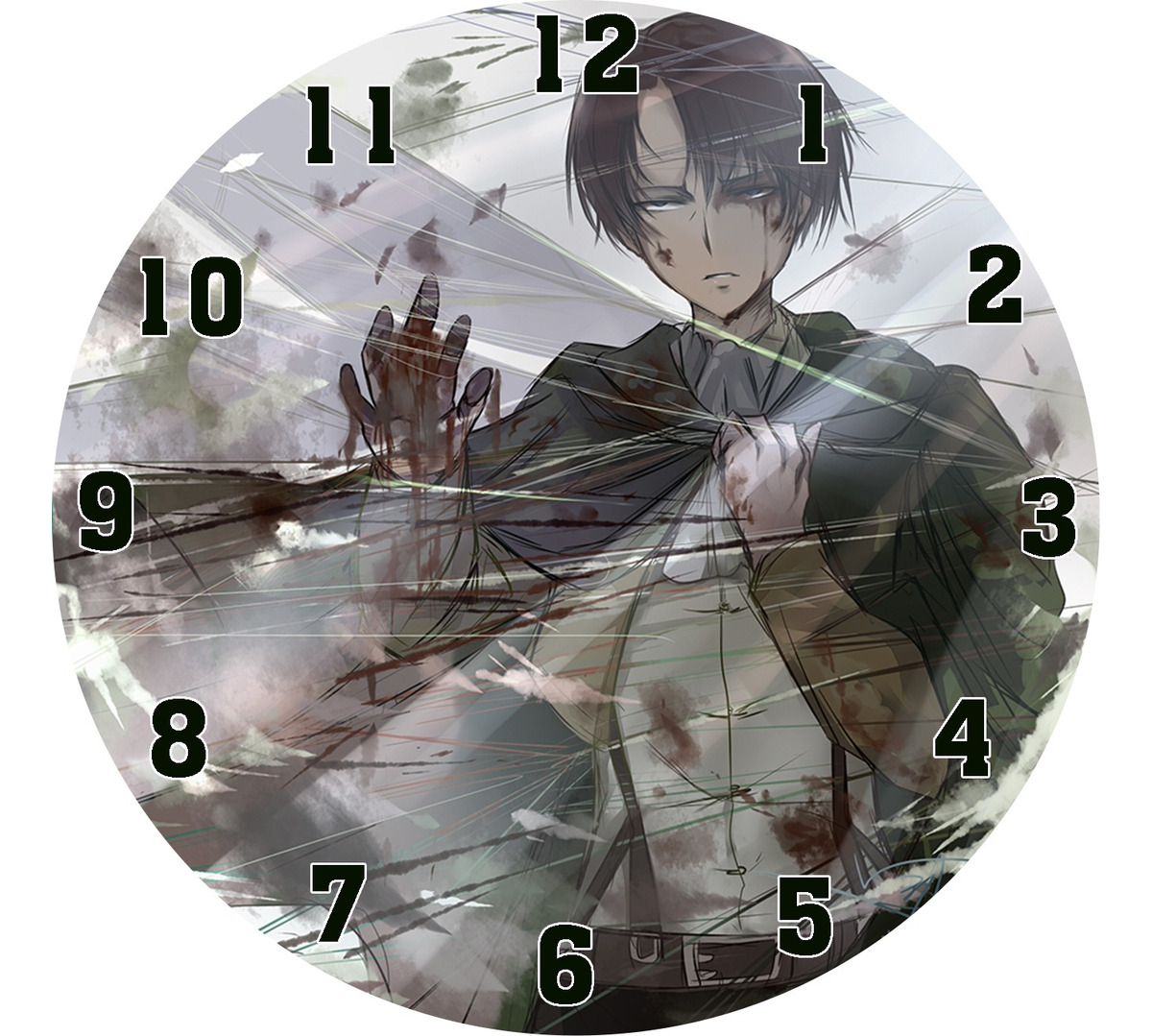 Reloj Mdf 3mm 40 Cm Diametro Ataque De Titanes Attack 2