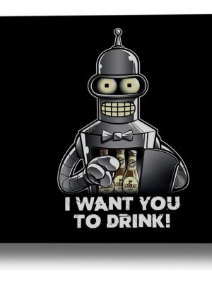 Cuadro Bender Futurama 179 70x100 Mdf Memoestampados
