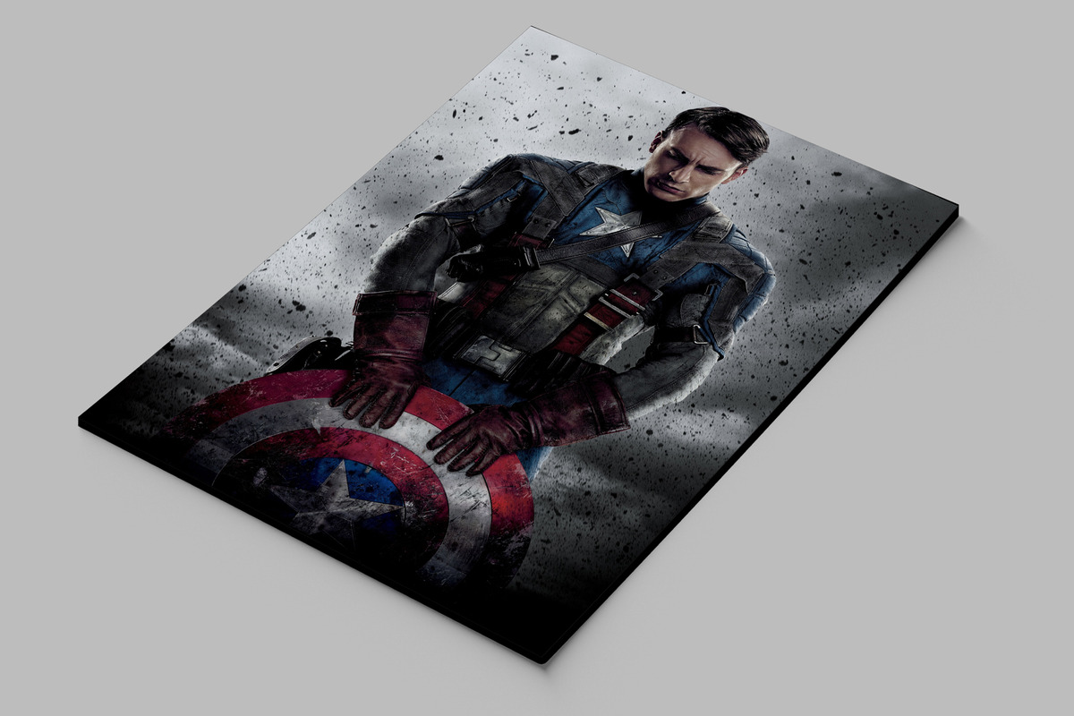 Cuadro Capitan America Avenger 180 70x100 Mdf Memoestampados - Imagen 2