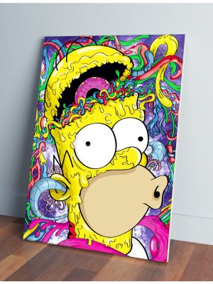Cuadro Homero Simpson 497 30x40 Mdf Memoestampados