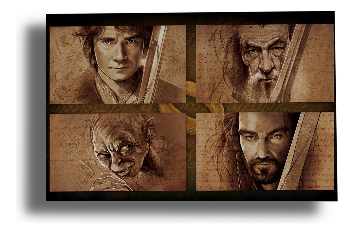 Cuadro El Hobbit 409 40x53 Mdf Memoestampados