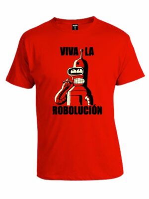 Remera Bender Viva La Robolucion Memoestampados