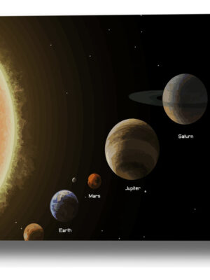 Cuadro Espacio Planetas 575 40x53 Mdf Memoestampados
