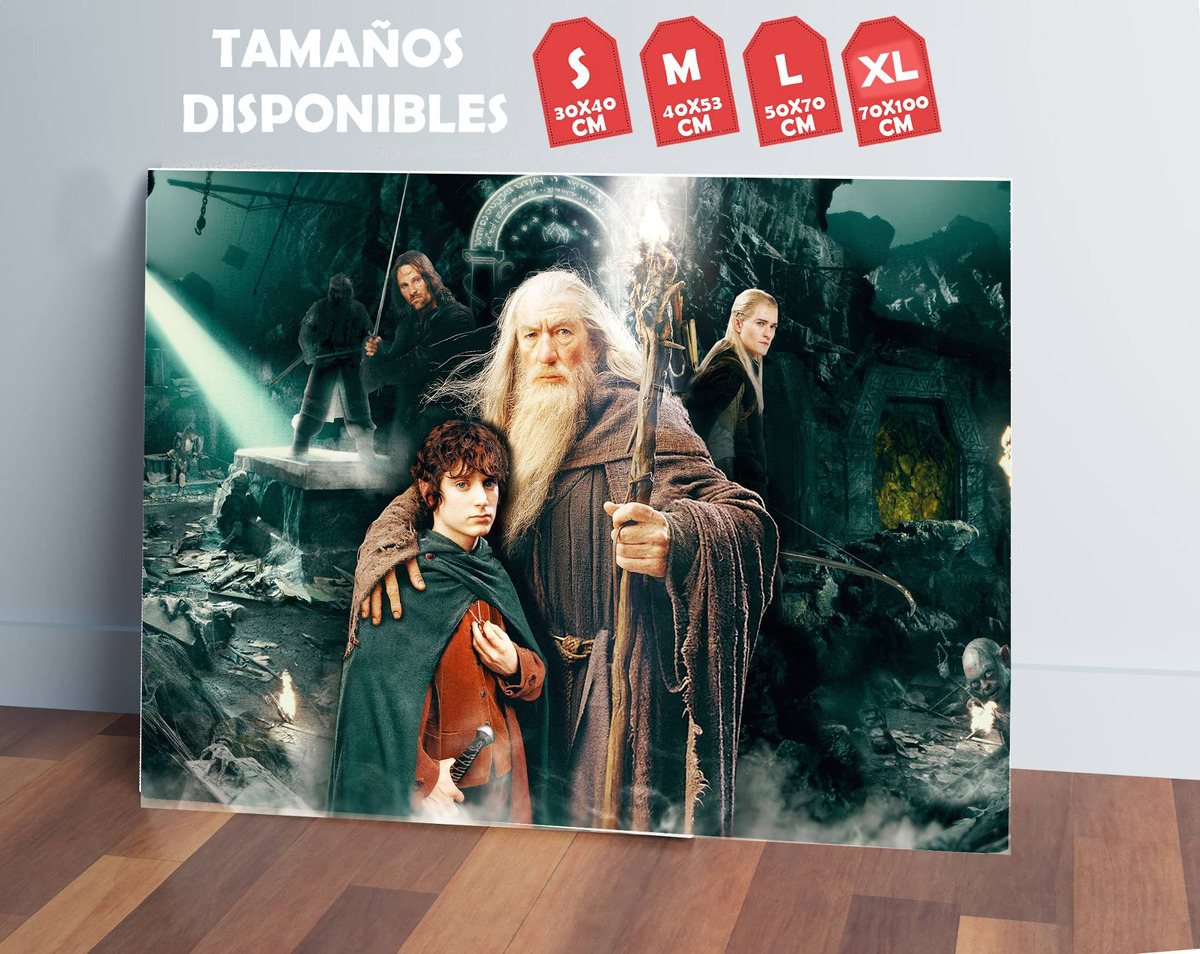 Cuadro Señor De Los Anillos 50x70 Mdf Memoestampados - Imagen 2