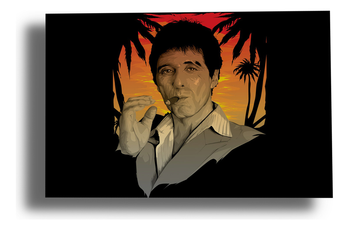 Cuadro Películas Scarface 142 70x100 Mdf Memoestampados