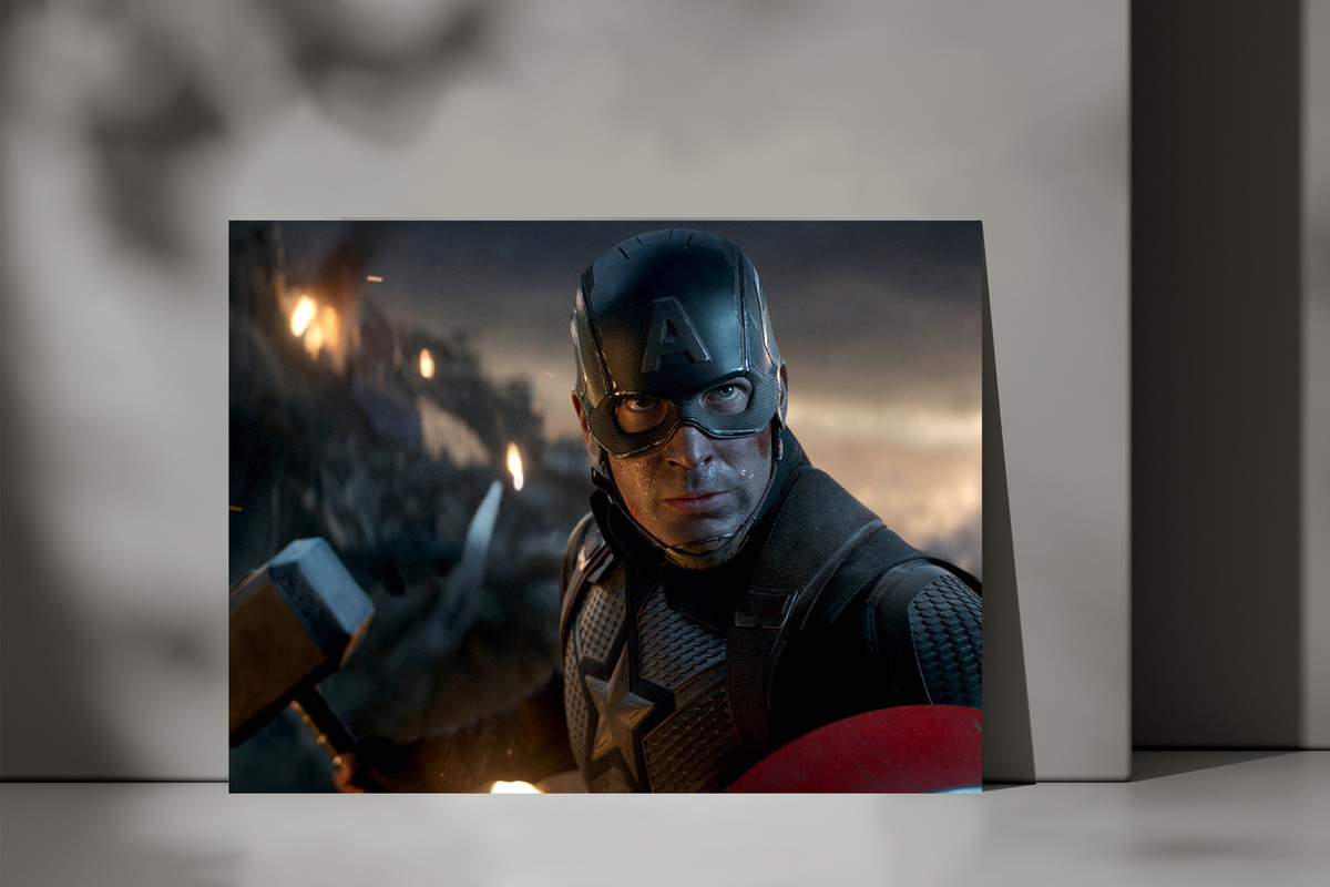 Cuadro Avenger Capitan America 70 70x100 Mdf Memoestampados - Imagen 3